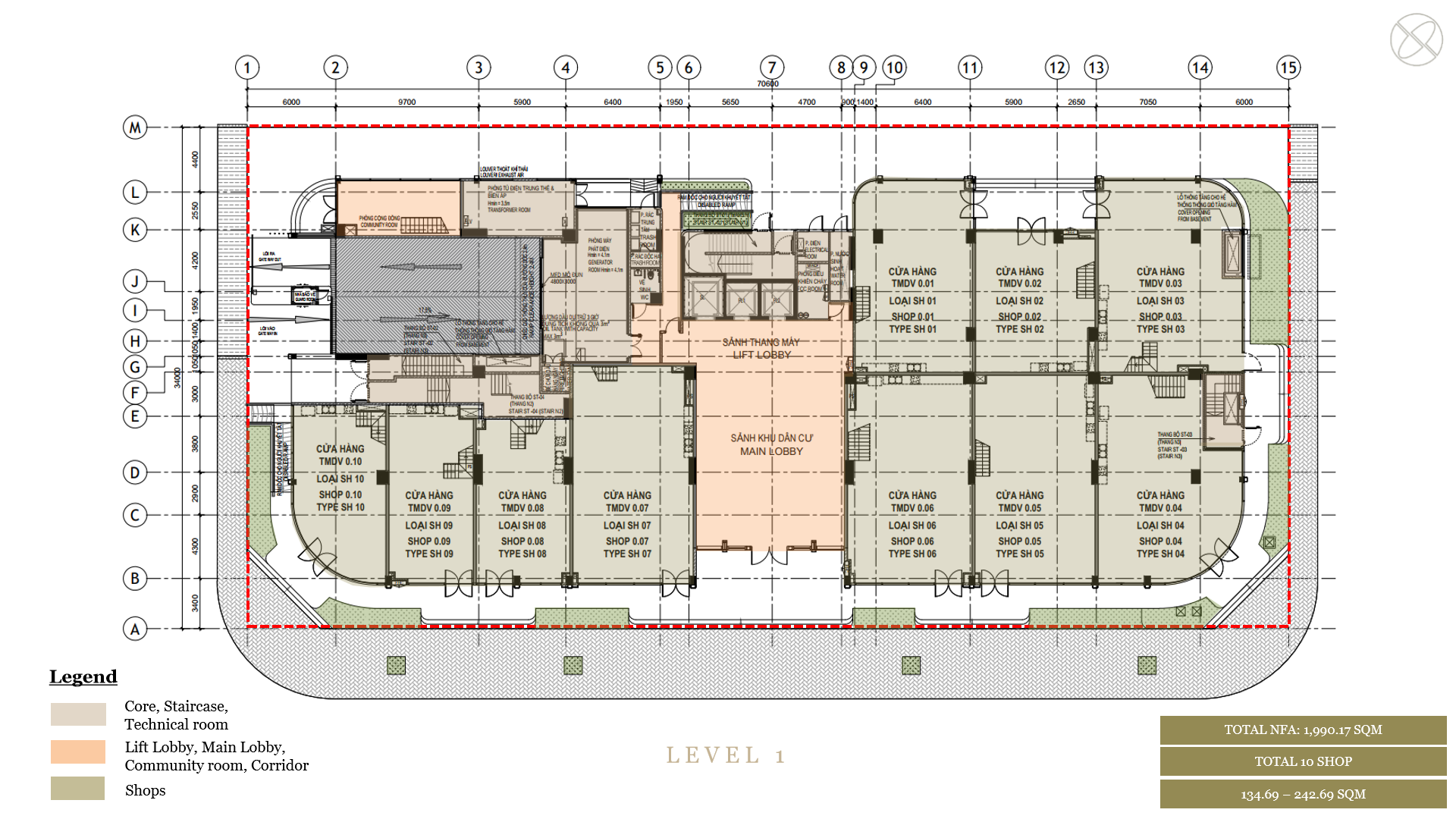 Shop house dự án The Sculptura Phú Mỹ Hưng