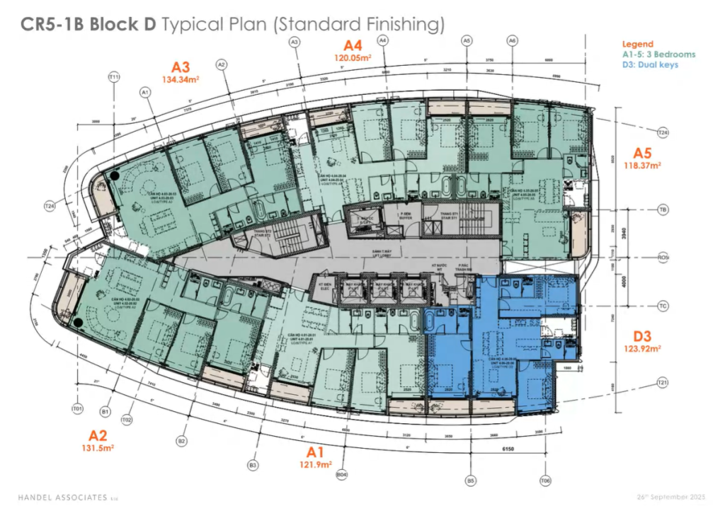 mặt bằng dự án The Regency hồ bán nguyệt